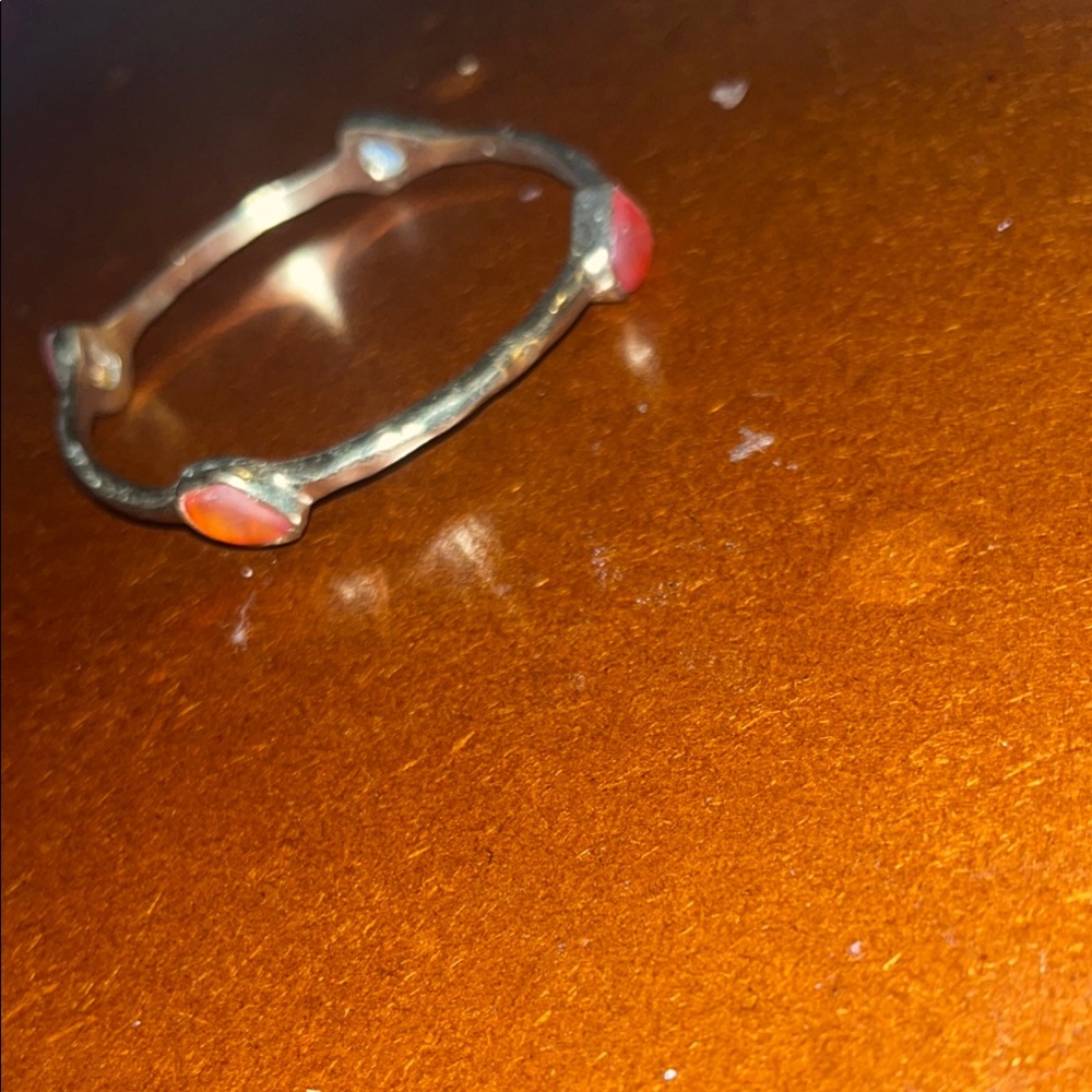 Dainty Gold and Red Bracelet with Minimalist Design